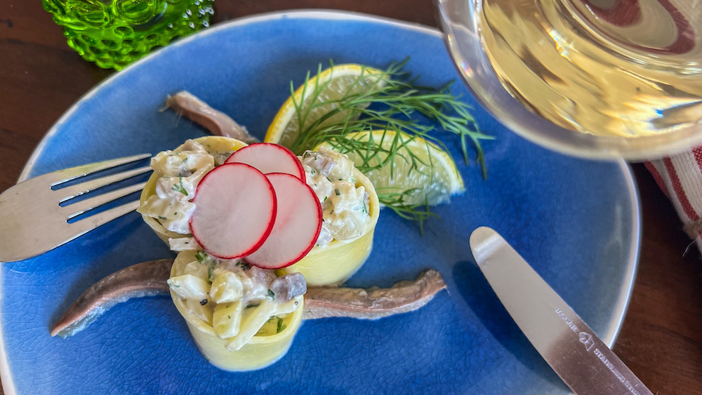 Cannelloni gevuld met haring