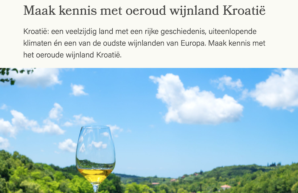 lekker wijnland kroatie